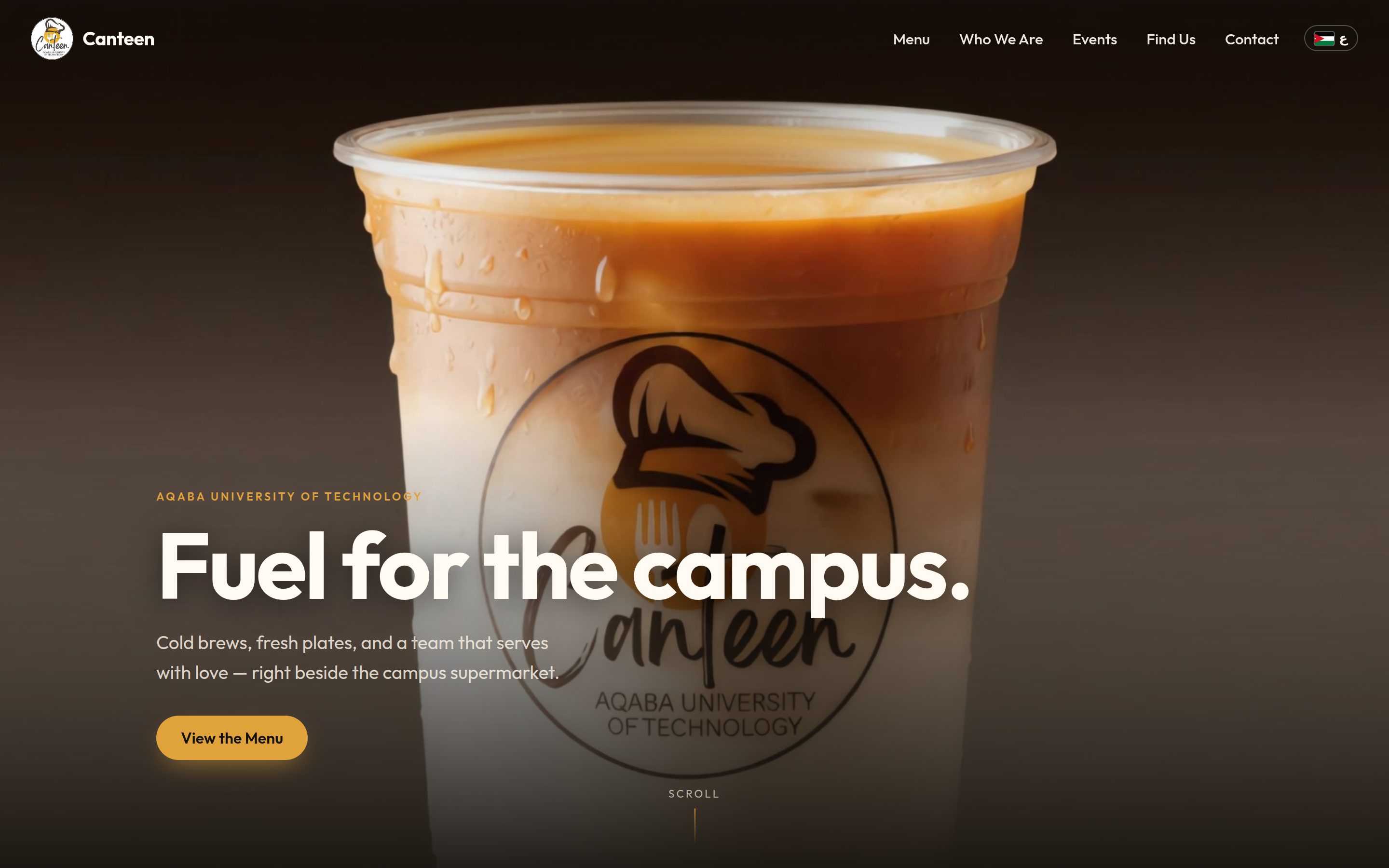 Canteen website preview